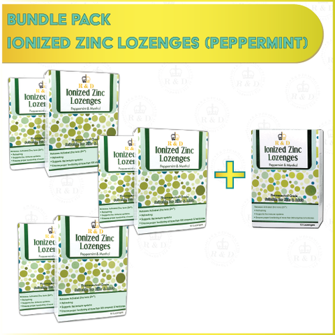 BUNDLE PACK- IONIZED ZINC LOZENGES (Peppermint) - R & D Pharmaceutical Pte Ltd